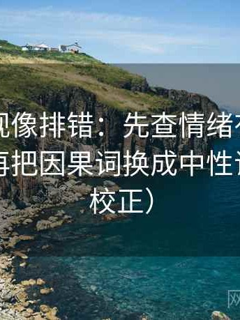 人人影视像排错：先查情绪有没有当证据，再把因果词换成中性词（三步校正）