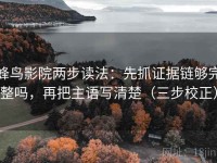 蜂鸟影院两步读法：先抓证据链够完整吗，再把主语写清楚（三步校正）