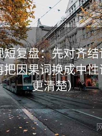 可可影视短复盘：先对齐结论是不是太硬，再把因果词换成中性词（读完更清楚）