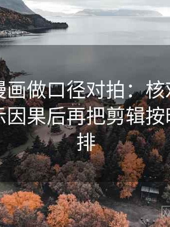 读虫虫漫画做口径对拍：核对剪辑是不是暗示因果后再把剪辑按时间线重排