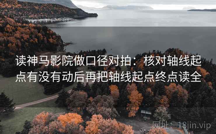 读神马影院做口径对拍：核对轴线起点有没有动后再把轴线起点终点读全