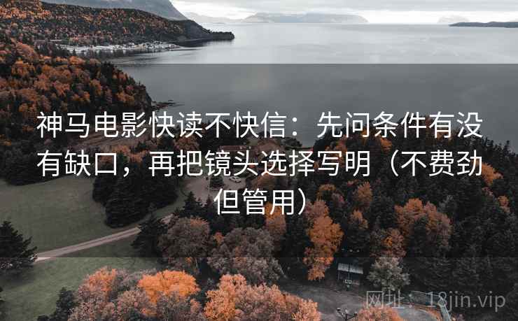 神马电影快读不快信：先问条件有没有缺口，再把镜头选择写明（不费劲但管用）