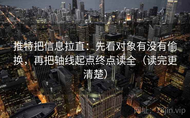 推特把信息拉直：先看对象有没有偷换，再把轴线起点终点读全（读完更清楚）
